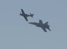 P-51 & F/A-18 Formation Flight P-51 & F/A-18 Formation Flight