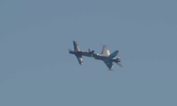 F/A 18 & P-51 Mustang in Formation F/A 18 & P-51 Mustang in Formation